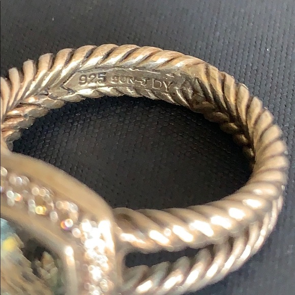 David Yurman Ring with Prasiolite and Diamonds - Picture 5 of 8